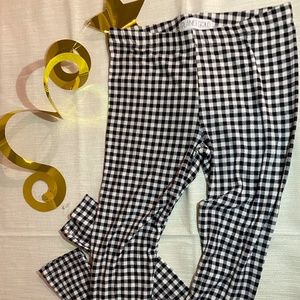 PLANET GOLD WOMEN'S LEGGINGS BLACK/WHITE SQUARES